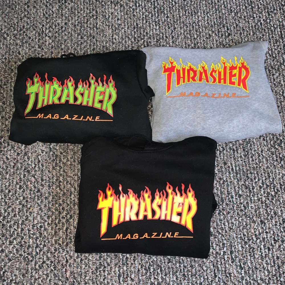 3 Thrasher Hoodies